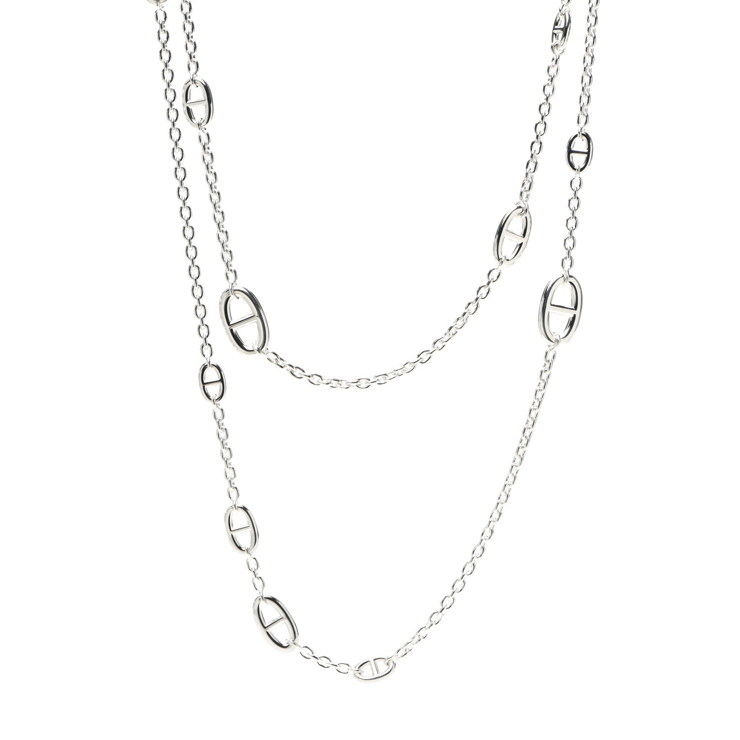 Hermes Sterling Silver Farandole Necklace 160 1 of 4