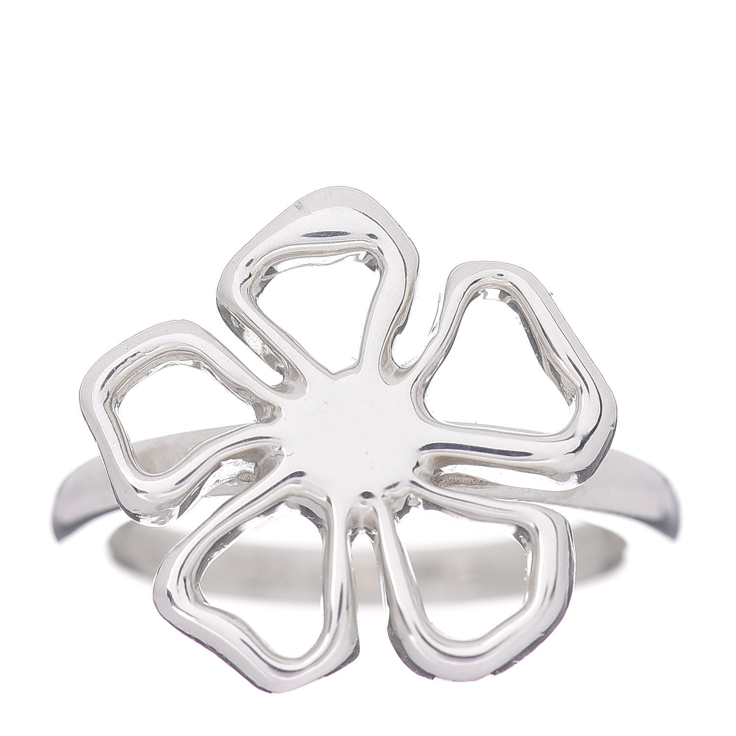 Tiffany Sterling Silver Open Flower Ring 49 5 1 of 5