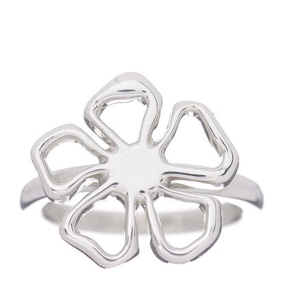 Tiffany Sterling Silver Open Flower Ring 49 5 1 of 5