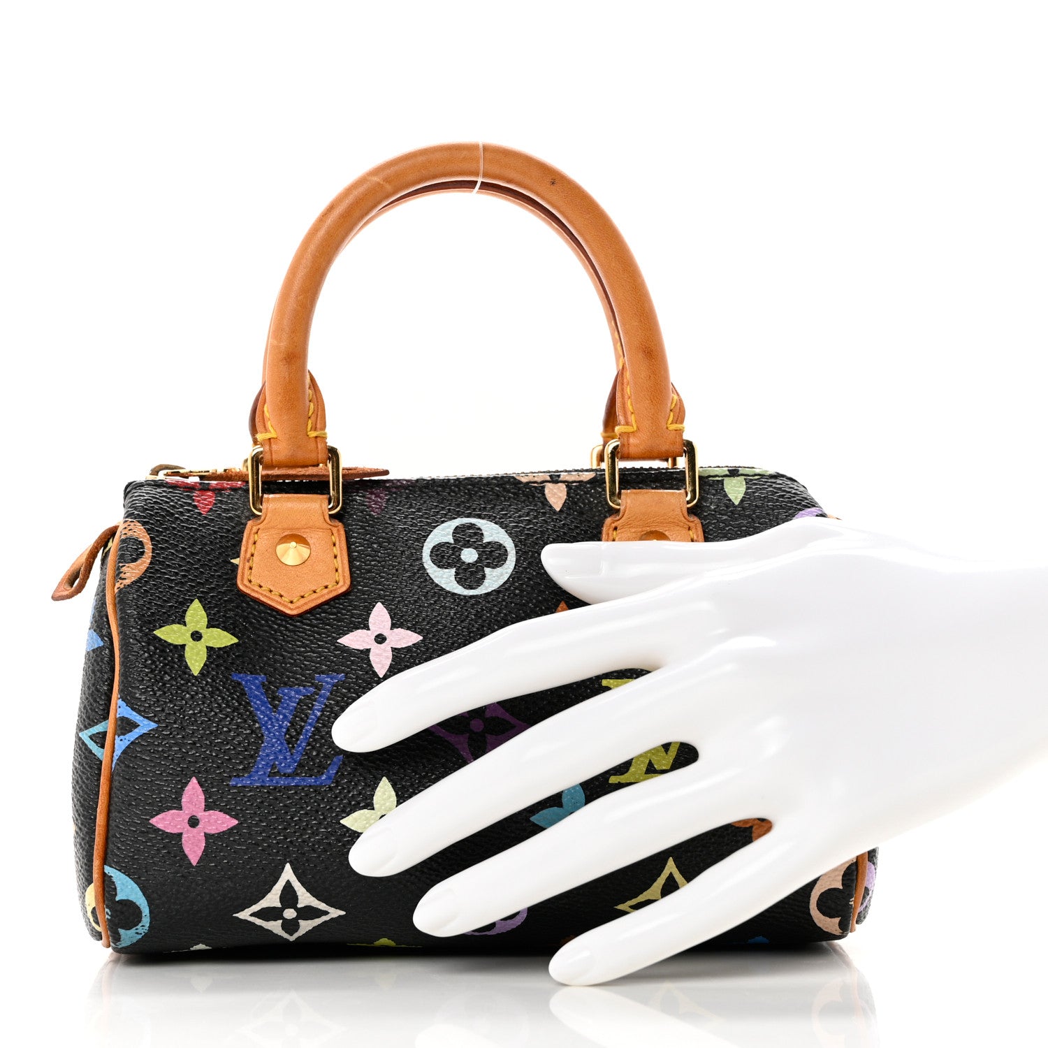 Louis Vuitton Monogram Multicolor Mini Sac HL Speedy Black 2 of 11