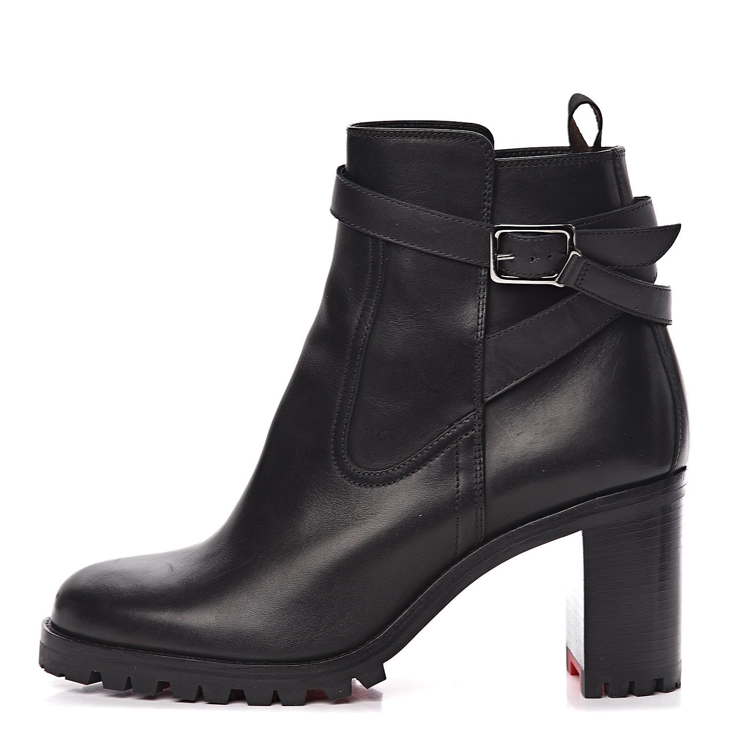 Christian Louboutin Calfskin Trapeurdekoi 70 Ankle Boots 38 Black 1 of 8