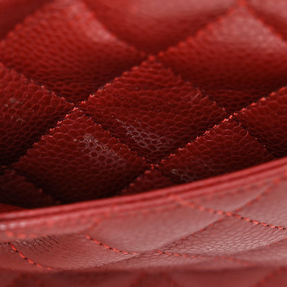 Chanel Caviar Quilted Wallet on Chain WOC Burgundy 14 of 14