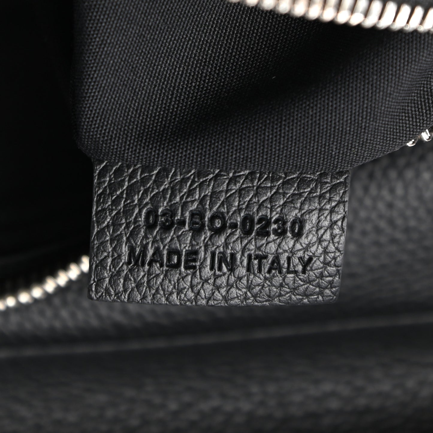 X SHAWN STUSSY Grained Calfskin Bee Saddle Bag Black
