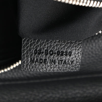 Christian Dior X SHAWN STUSSY Grained Calfskin Bee Saddle Bag Black 9 of 10
