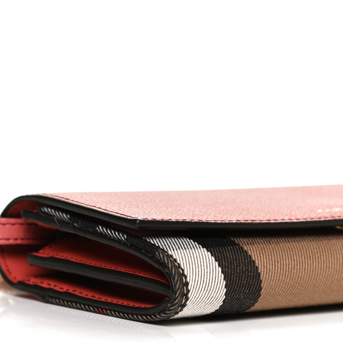 Calfskin House Check Henley Wallet On Chain Red
