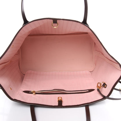 Louis Vuitton Damier Ebene Neo Neverfull MM Rose Ballerine 7 of 13