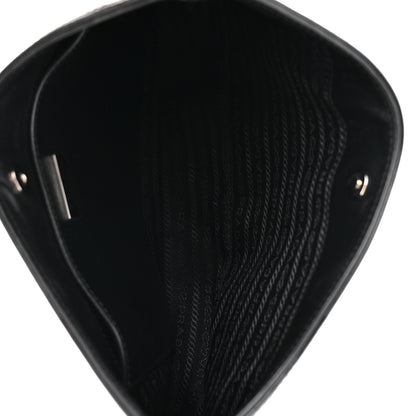 Prada Spazzolato Cleo Shoulder Bag Black 5 of 9