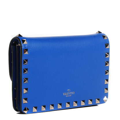 Valentino Garavani Vitello Rockstud Chain Flap Crossbody Bag Light Sapphire 3 of 7