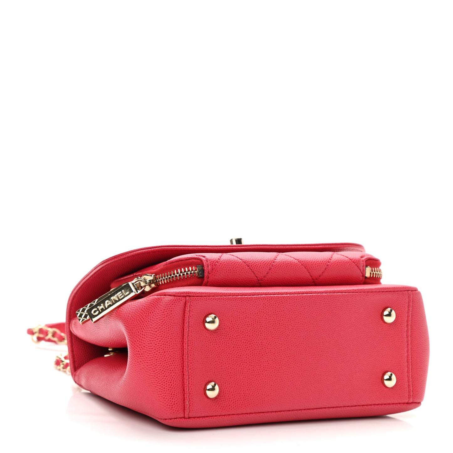 Caviar Quilted Small Business Affinity Flap Red