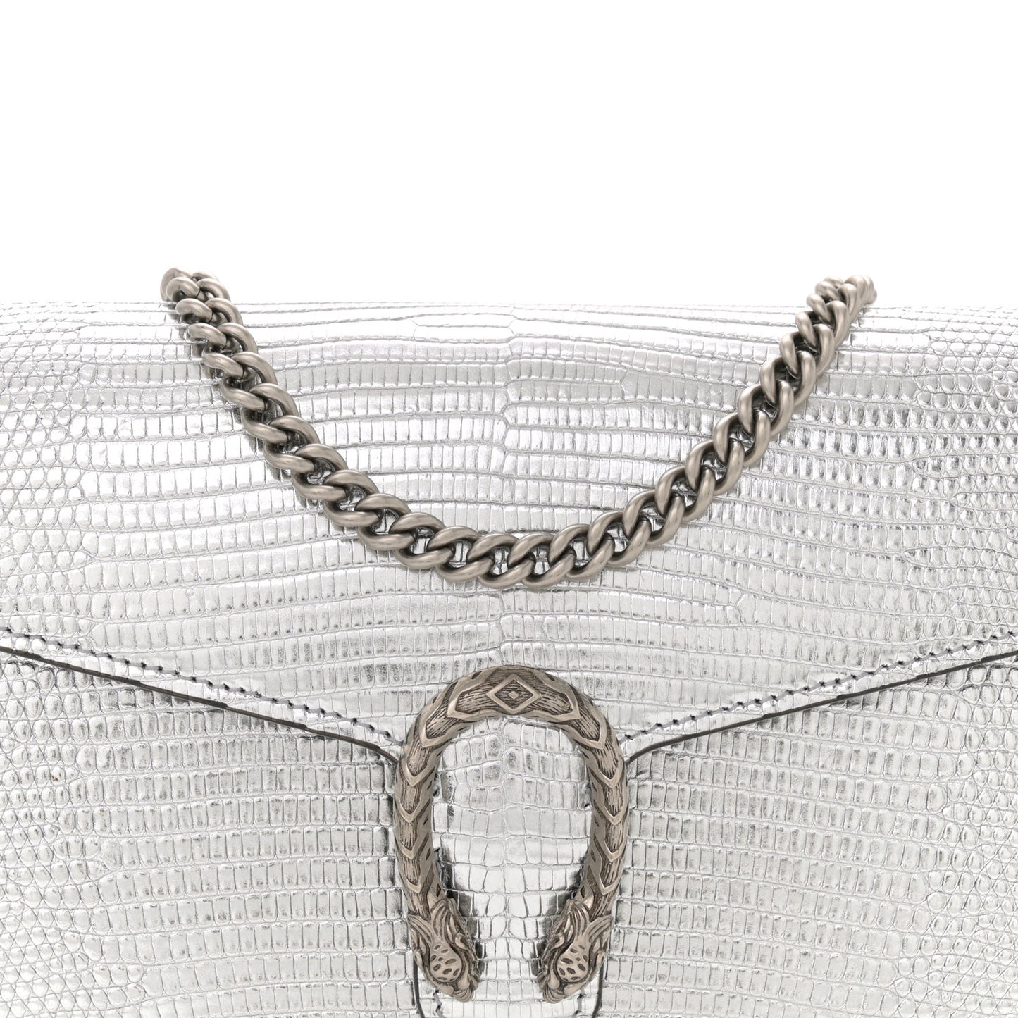 Lizard Mini Dionysus Chain Wallet Silver