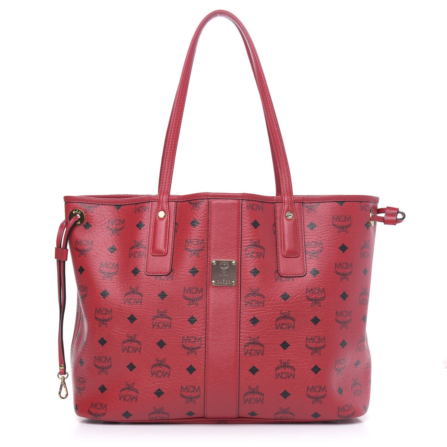 Visetos Medium Liz Reversible Shopper Tote Ruby Red