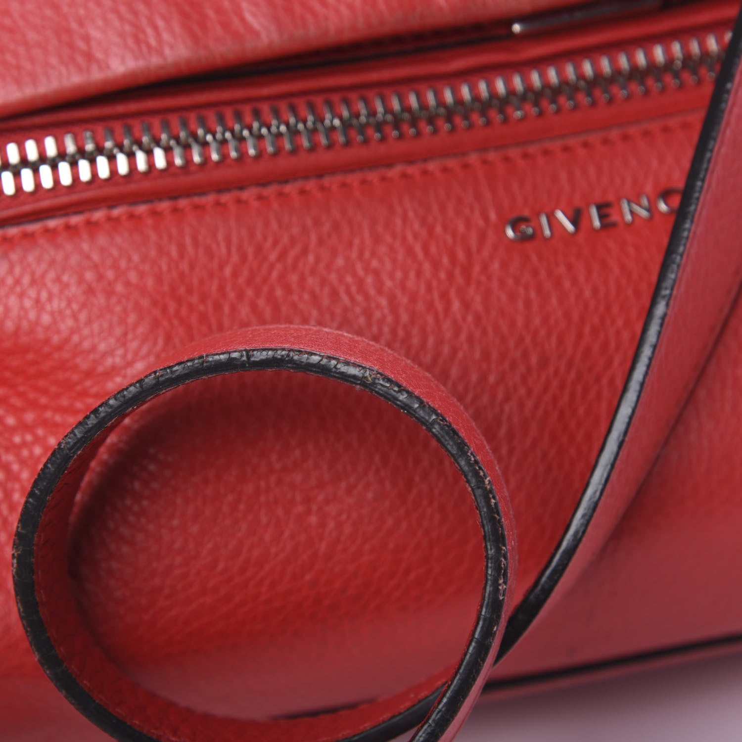 Givenchy Waxy Grained Calfskin Mini Pandora Pure Flap Bag Medium Red 14 of 17