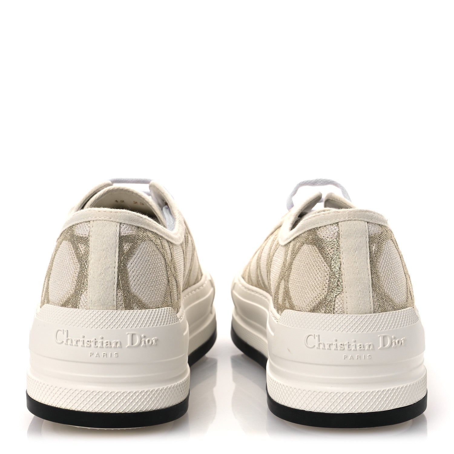 Christian Dior Canvas Walk'N'Dior Low Top Sneakers 41 Nude Gold 6 of 11