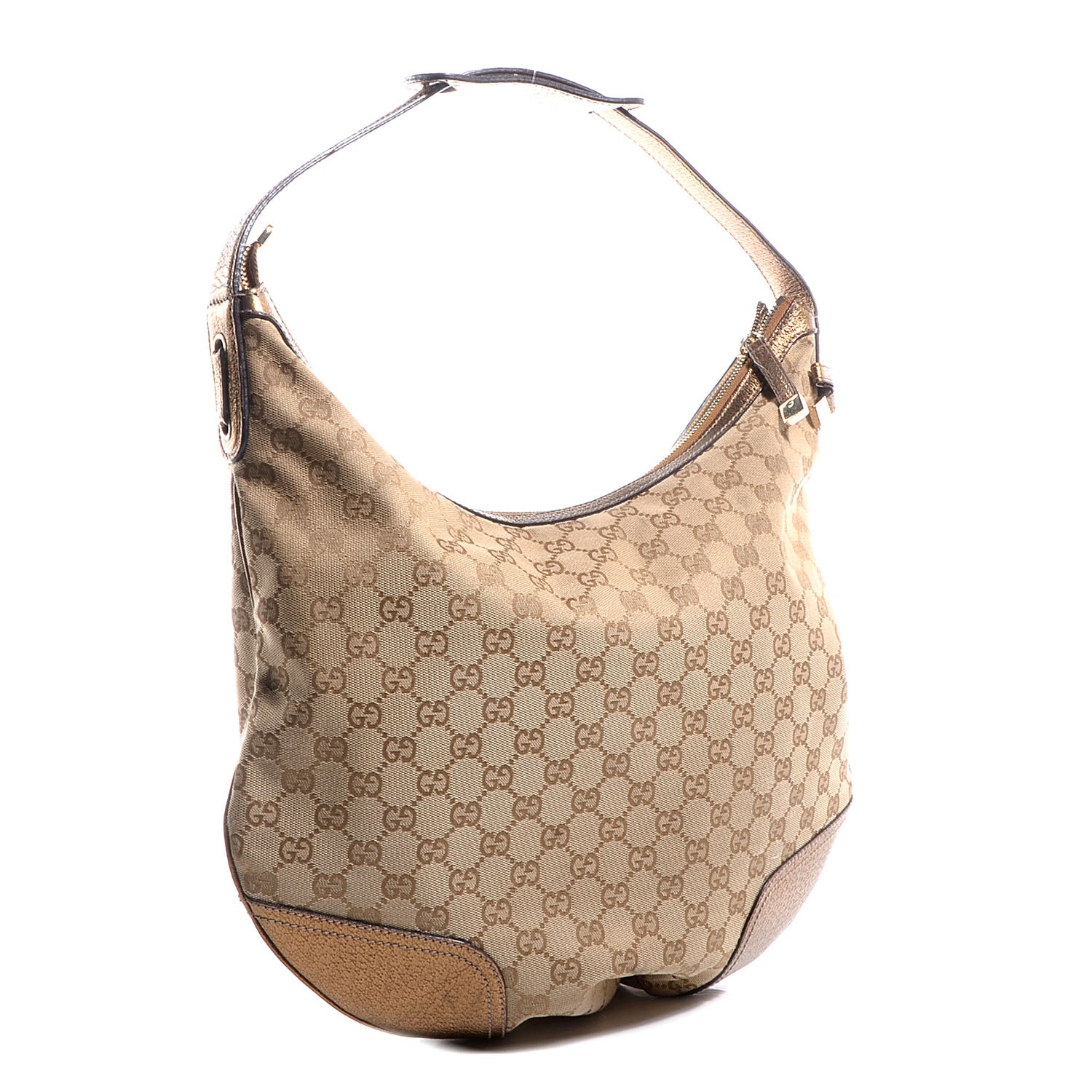 Gucci Monogram Princy Hobo Metallic Bronze 3 of 7