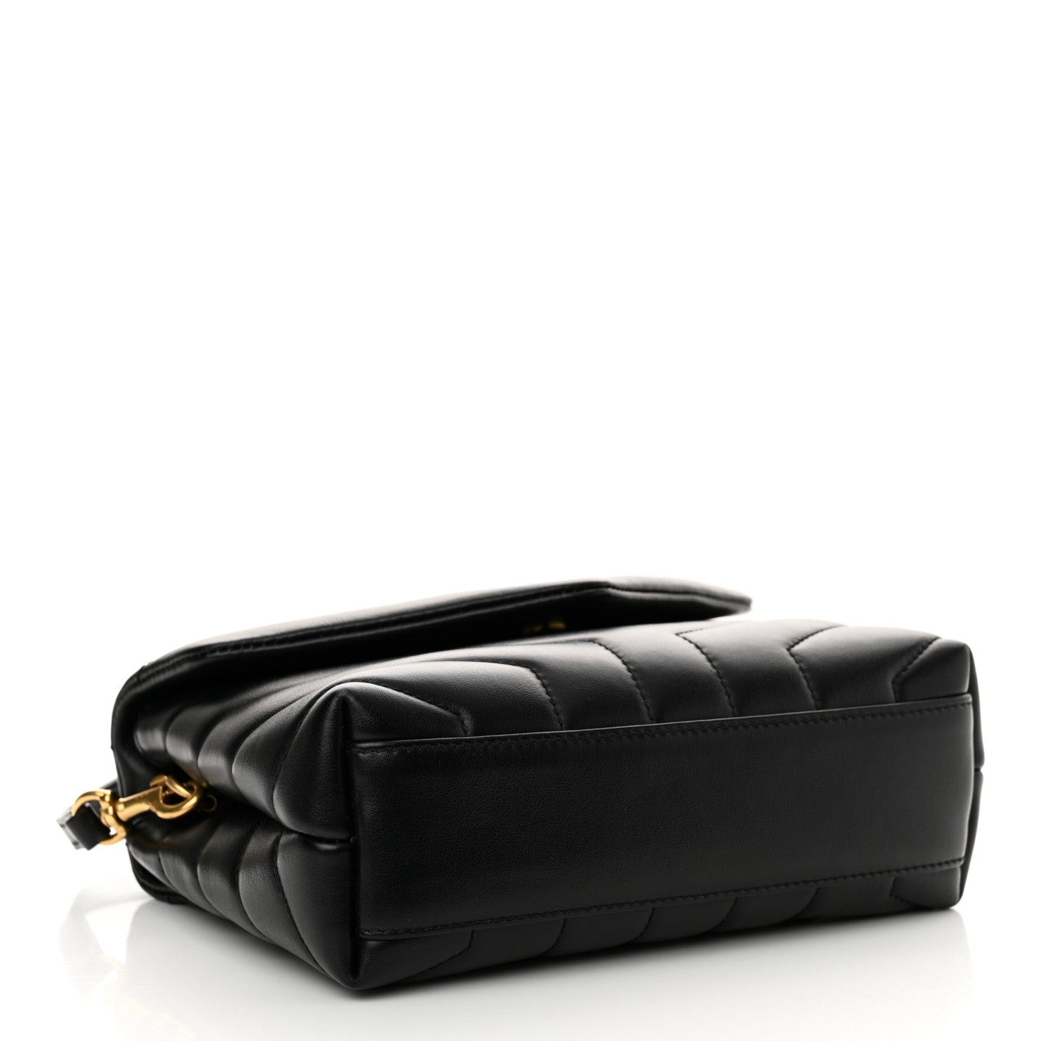 Saint Laurent Calfskin Y Quilted Monogram Toy Loulou Crossbody Bag Black 4 of 10