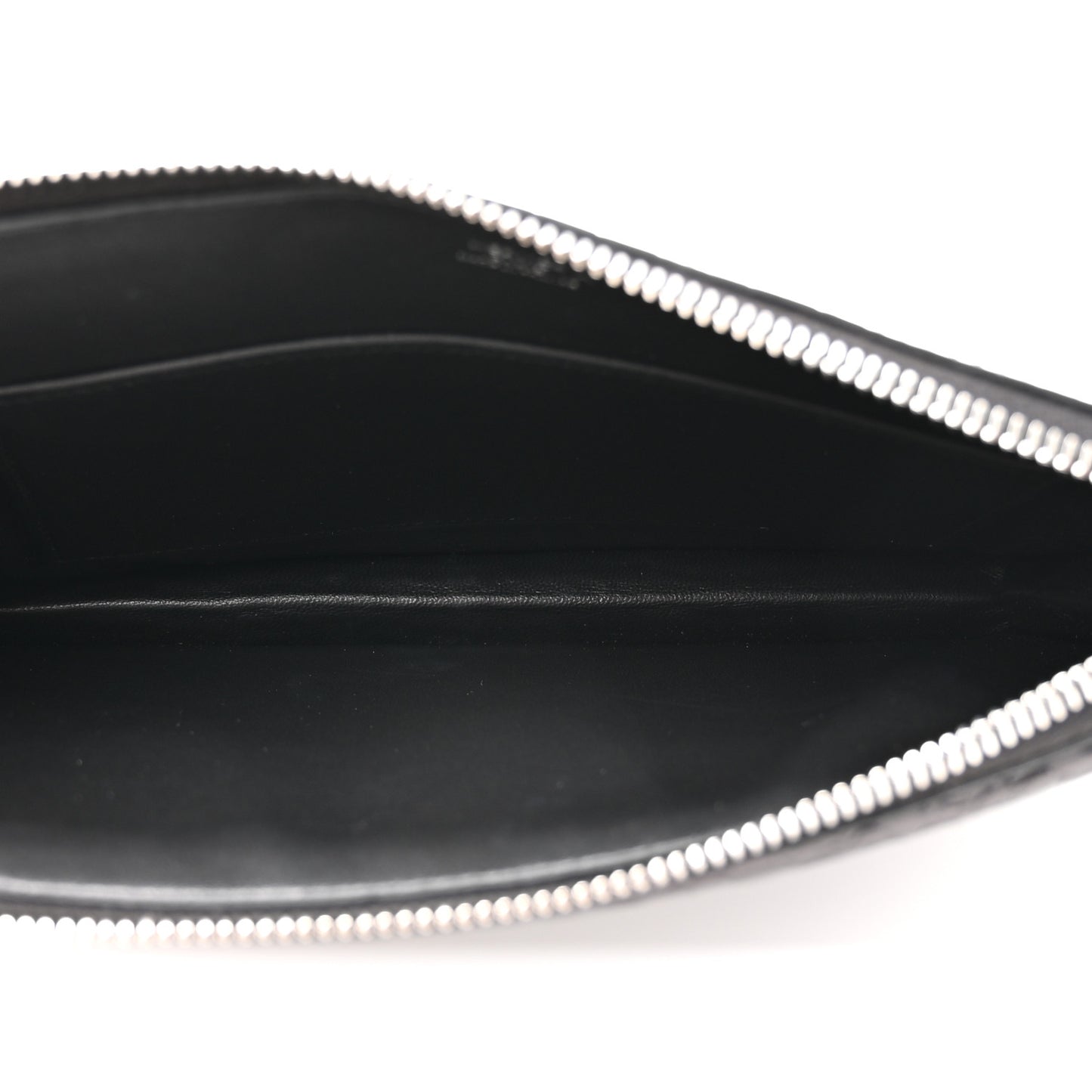 Shiny Porosus Crocodile Lisse Kelly Cadena Clutch Black
