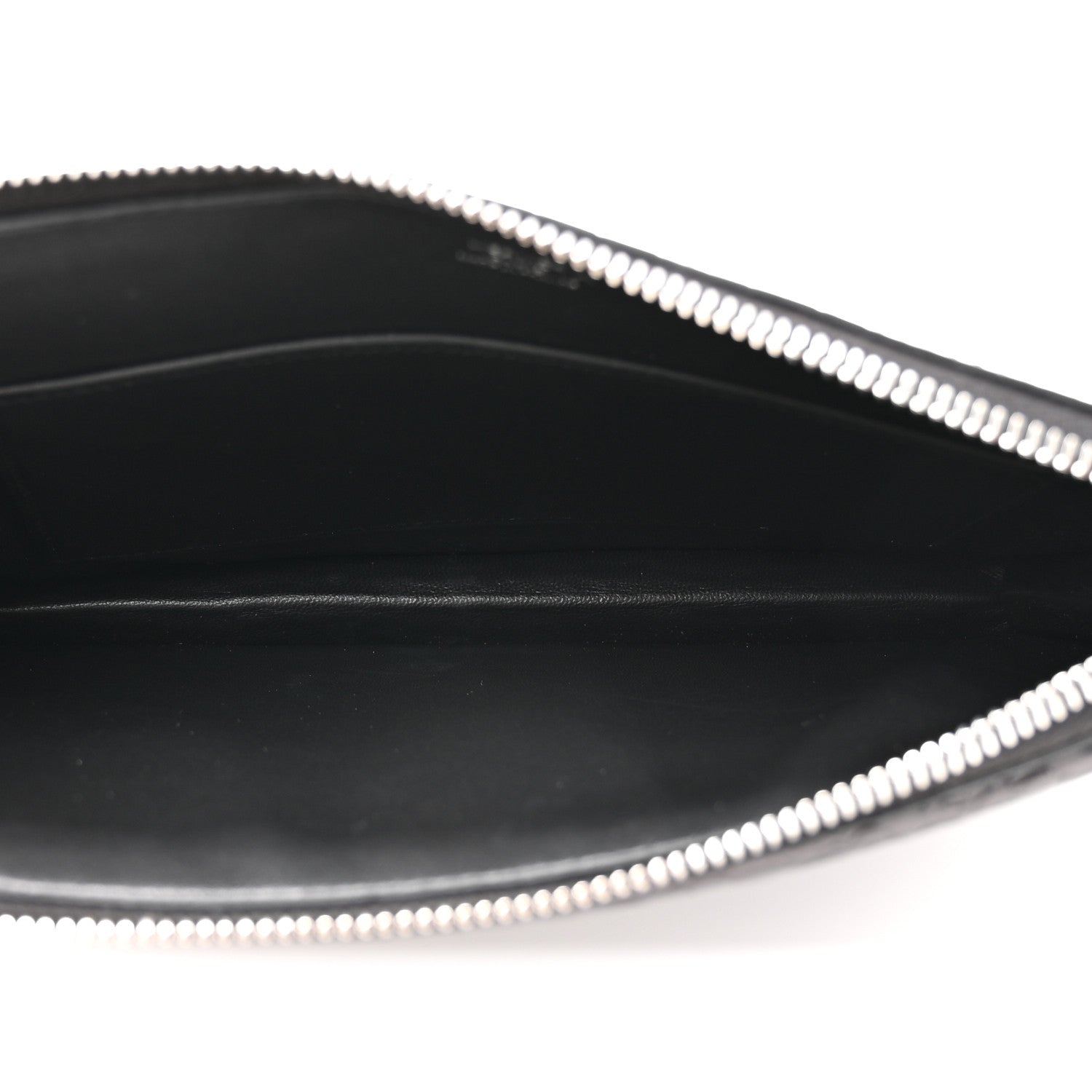 Hermes Shiny Porosus Crocodile Lisse Kelly Cadena Clutch Black 5 of 11