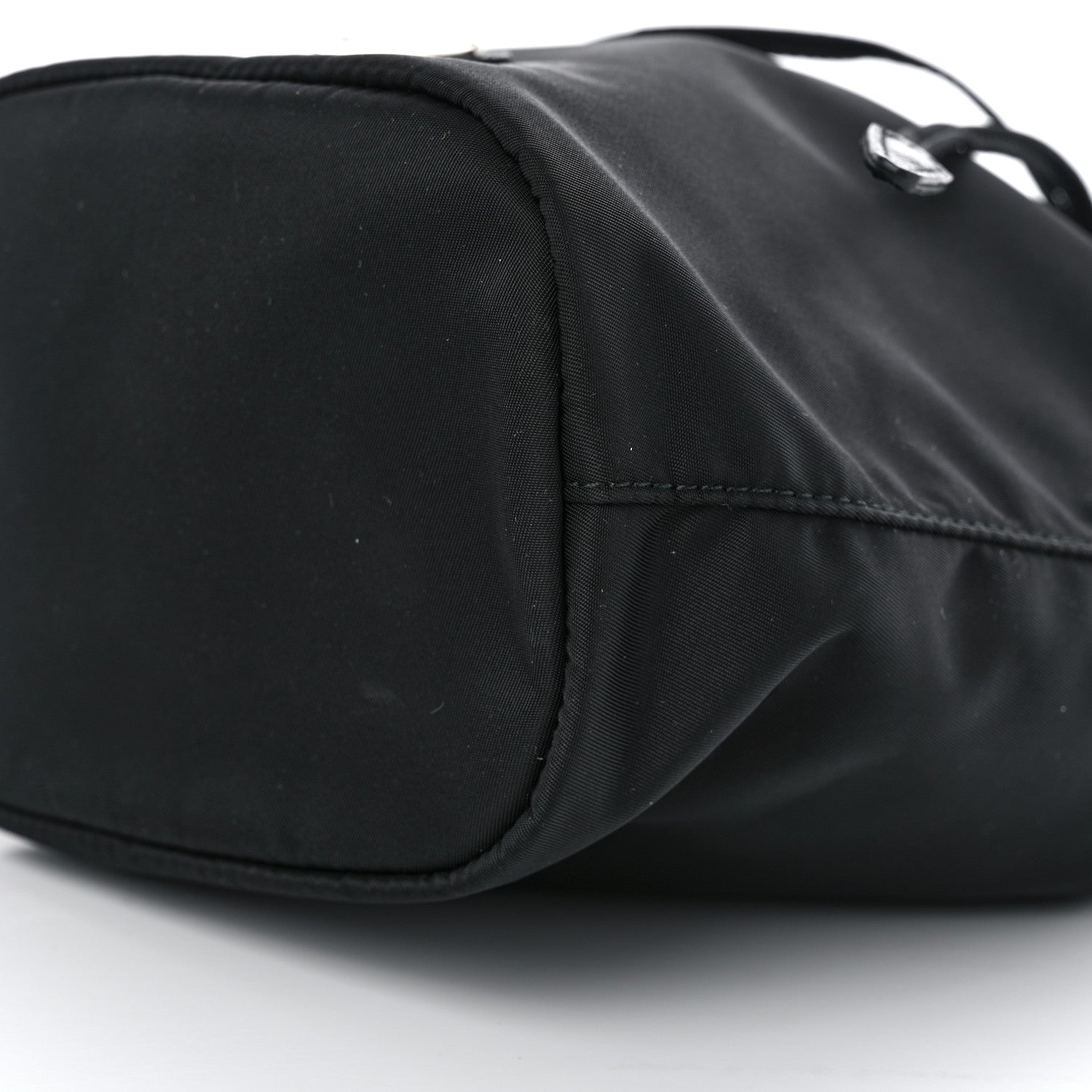 Prada Saffiano Tessuto Nylon Vela Bucket Wristlet Black 8 of 8