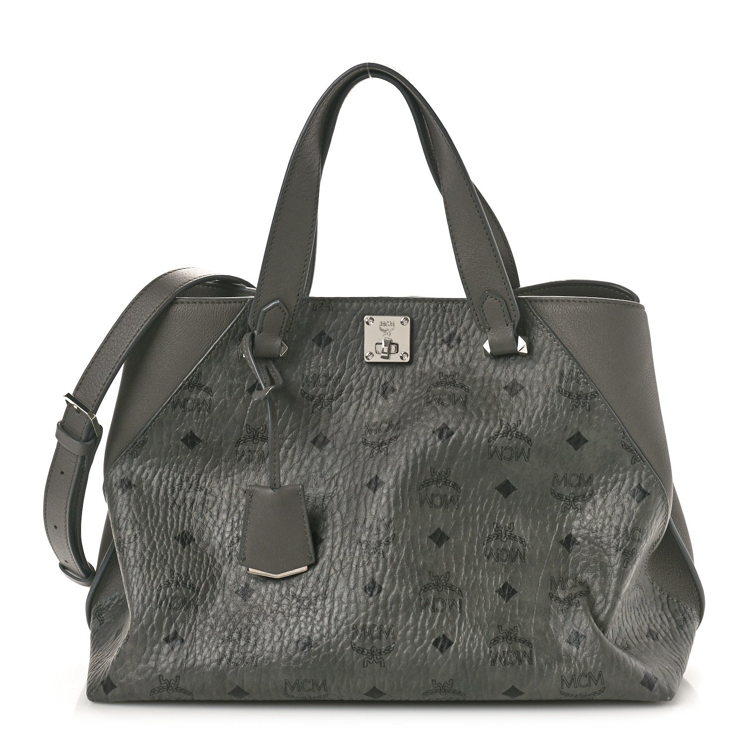 MCM Visetos Large Tote Grey 1 of 11