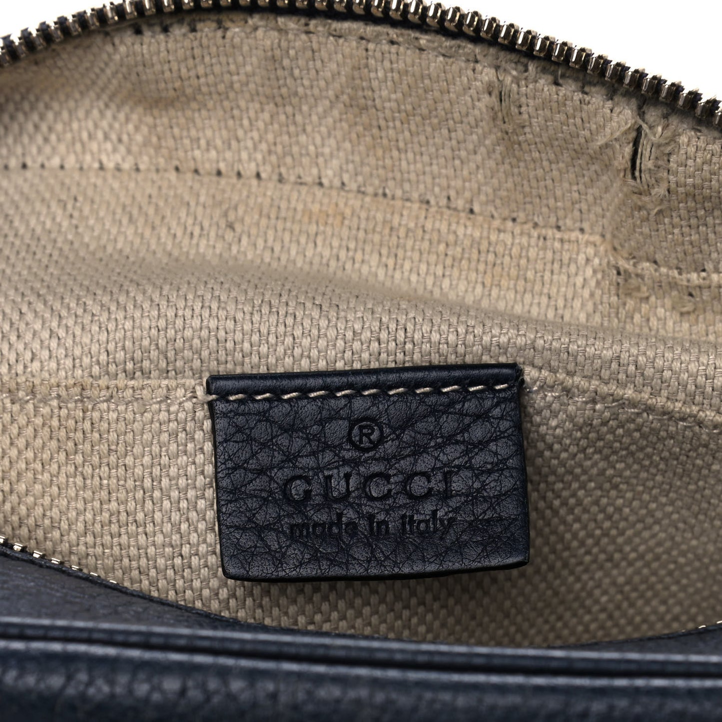 Pebbled Calfskin Small Soho Disco Bag Blue