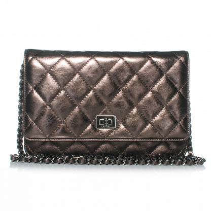 Chanel Calfskin Reissue Wallet On Chain WOC Bronze 1 of 8