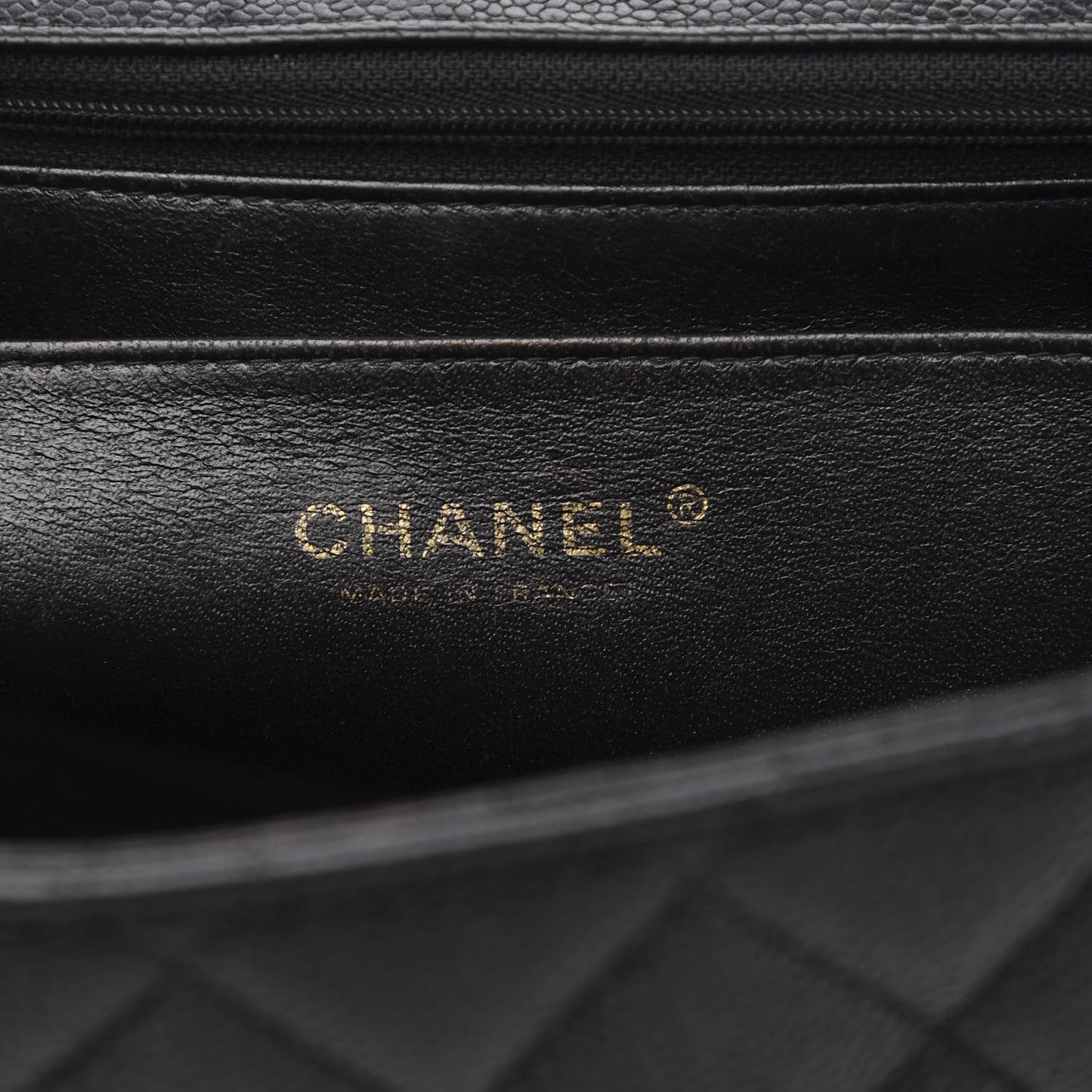 Caviar Jumbo Single Flap Black