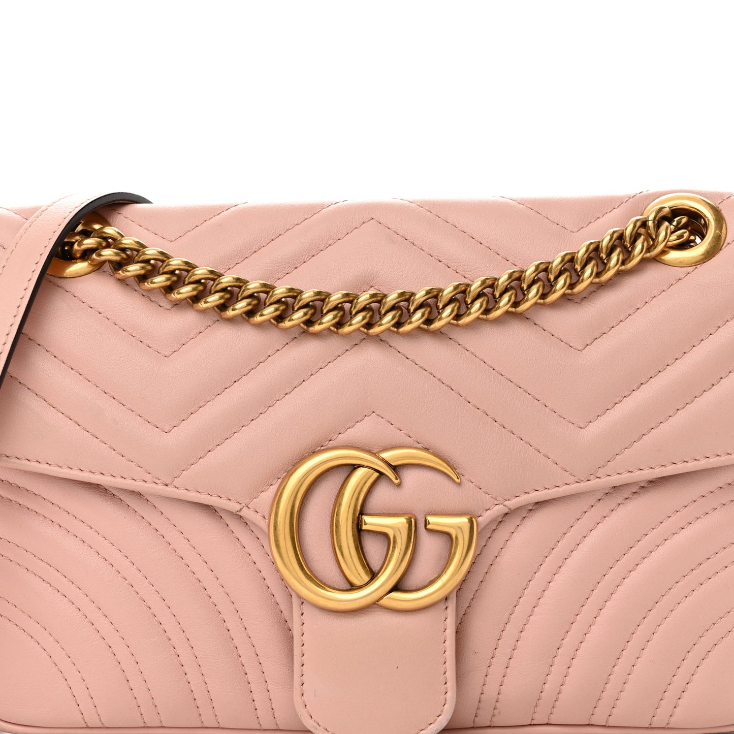 Calfskin Matelasse Small GG Marmont Shoulder Bag Perfect Pink