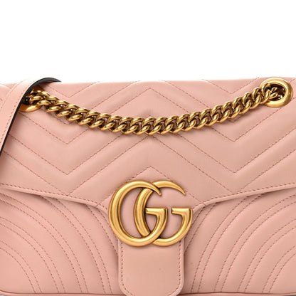 Gucci Calfskin Matelasse Small GG Marmont Shoulder Bag Perfect Pink 8 of 14