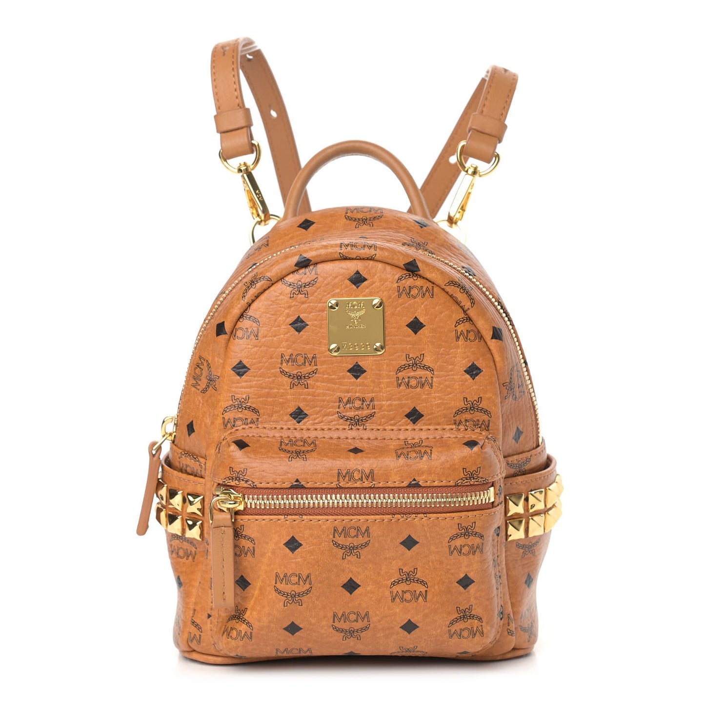 Visetos Side Stud Mini Stark Backpack Cognac