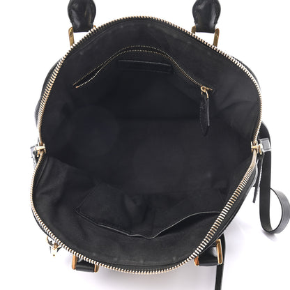 Burberry Bridle Calfskin House Check Small Orchard Bowling Bag Black 5 of 12
