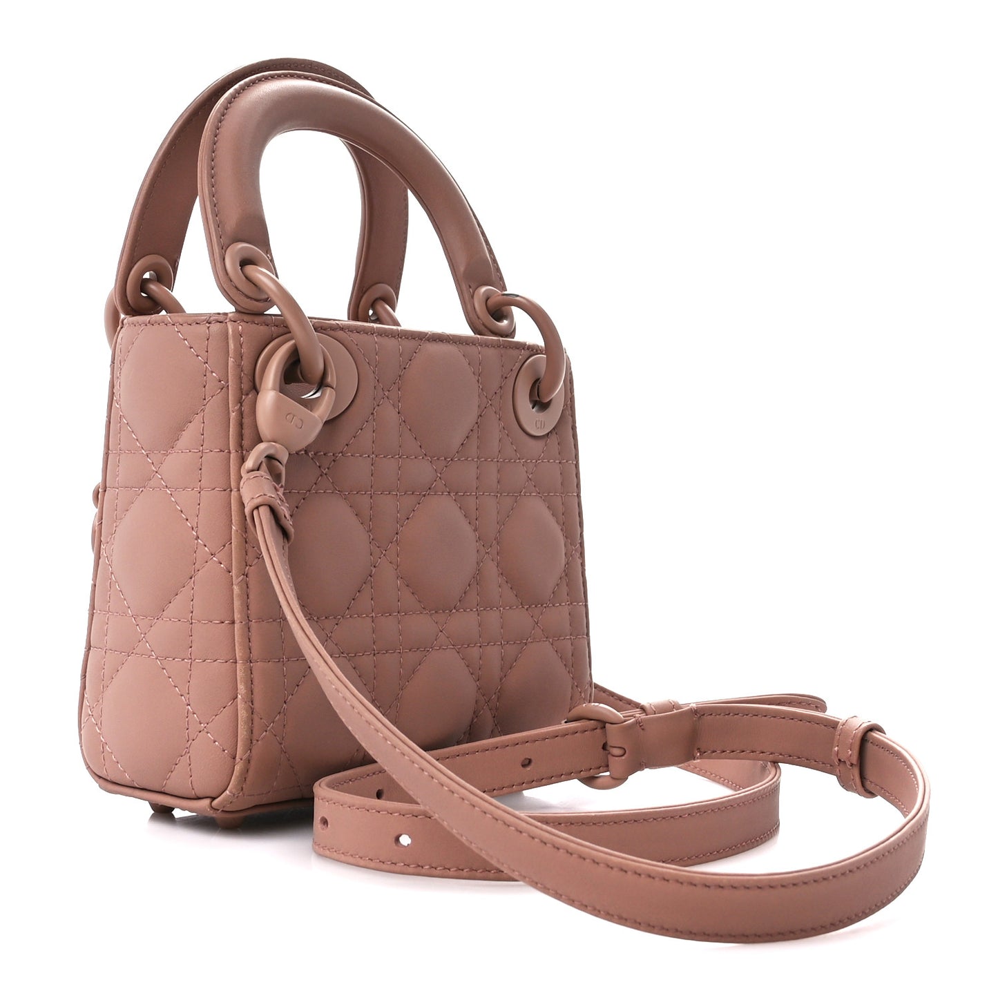 Ultra Matte Calfskin Cannage Micro Lady Dior Beige