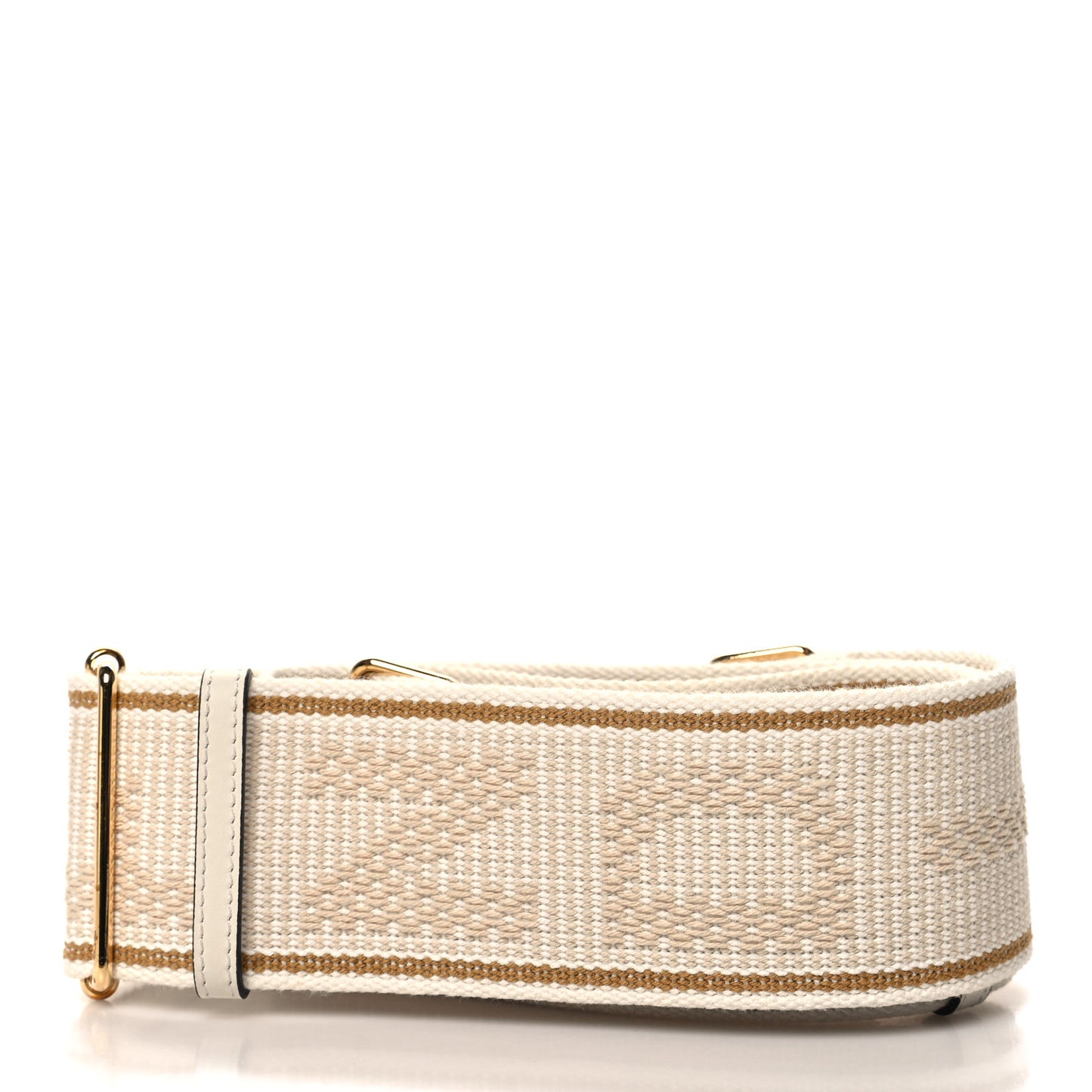 Cannete Ribbon Poly Vitello Century Logo Adjustable Strap You White Garza Ecru