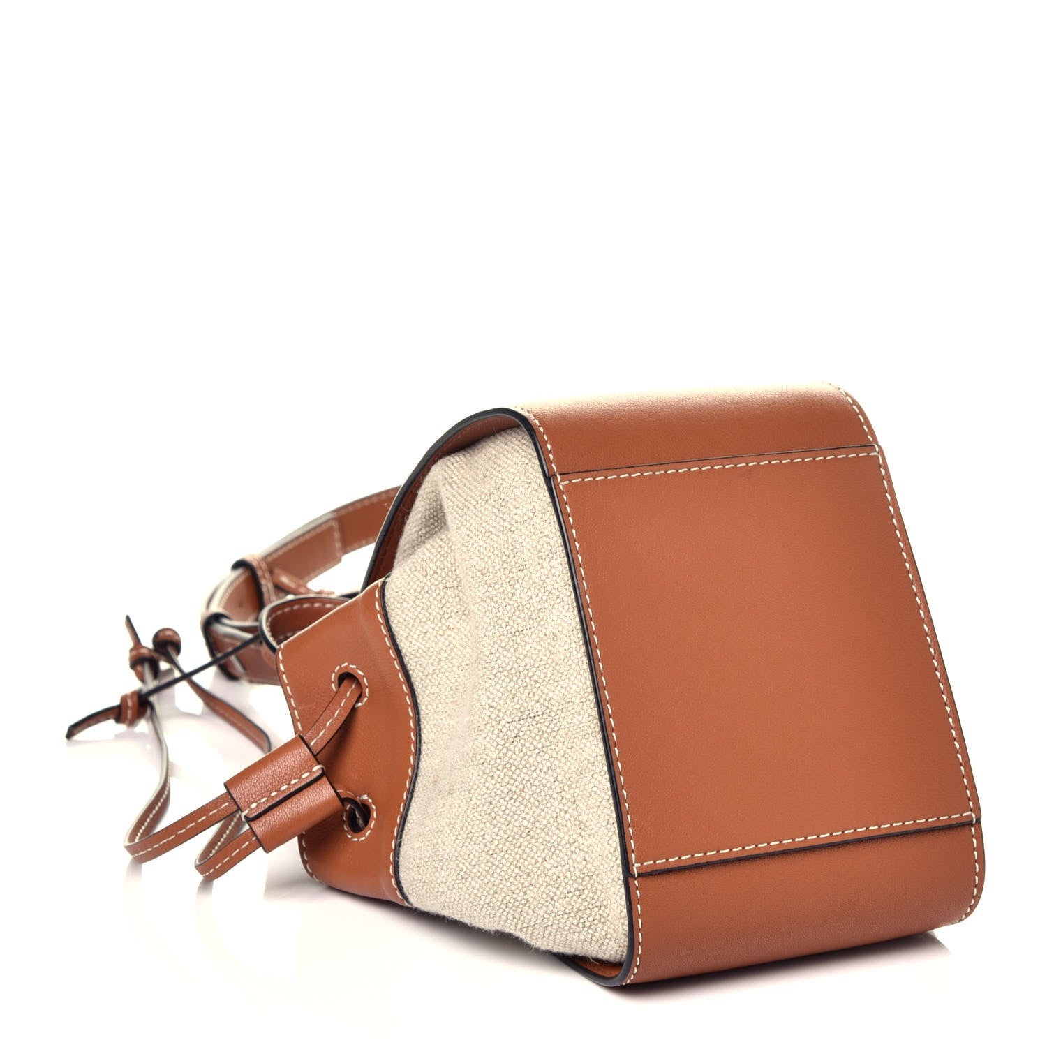 Loewe Calfskin Canvas Mini Hammock Shoulder Bag Natural Tan 4 of 9