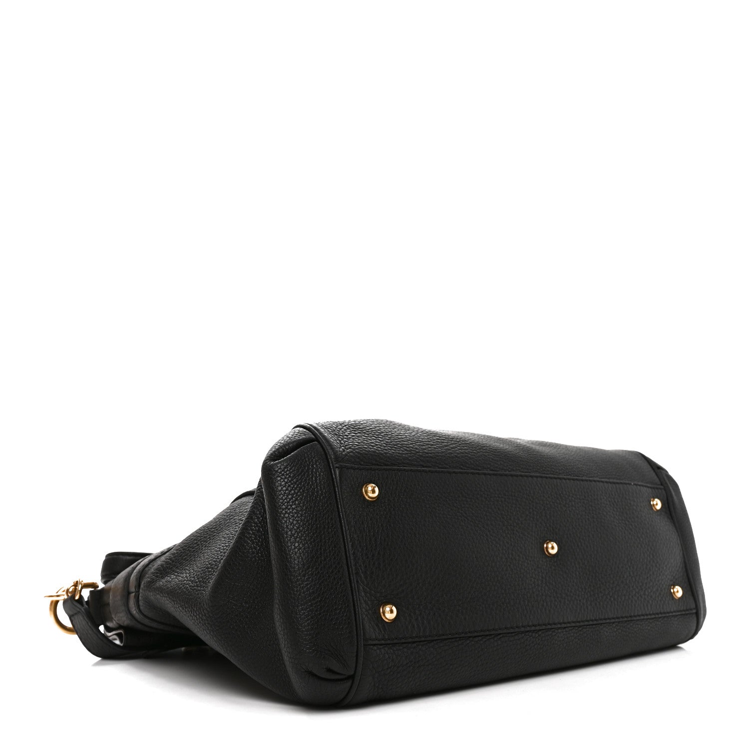 Gucci Pebbled Calfskin Ride Medium Top Handle Bag Black 4 of 10