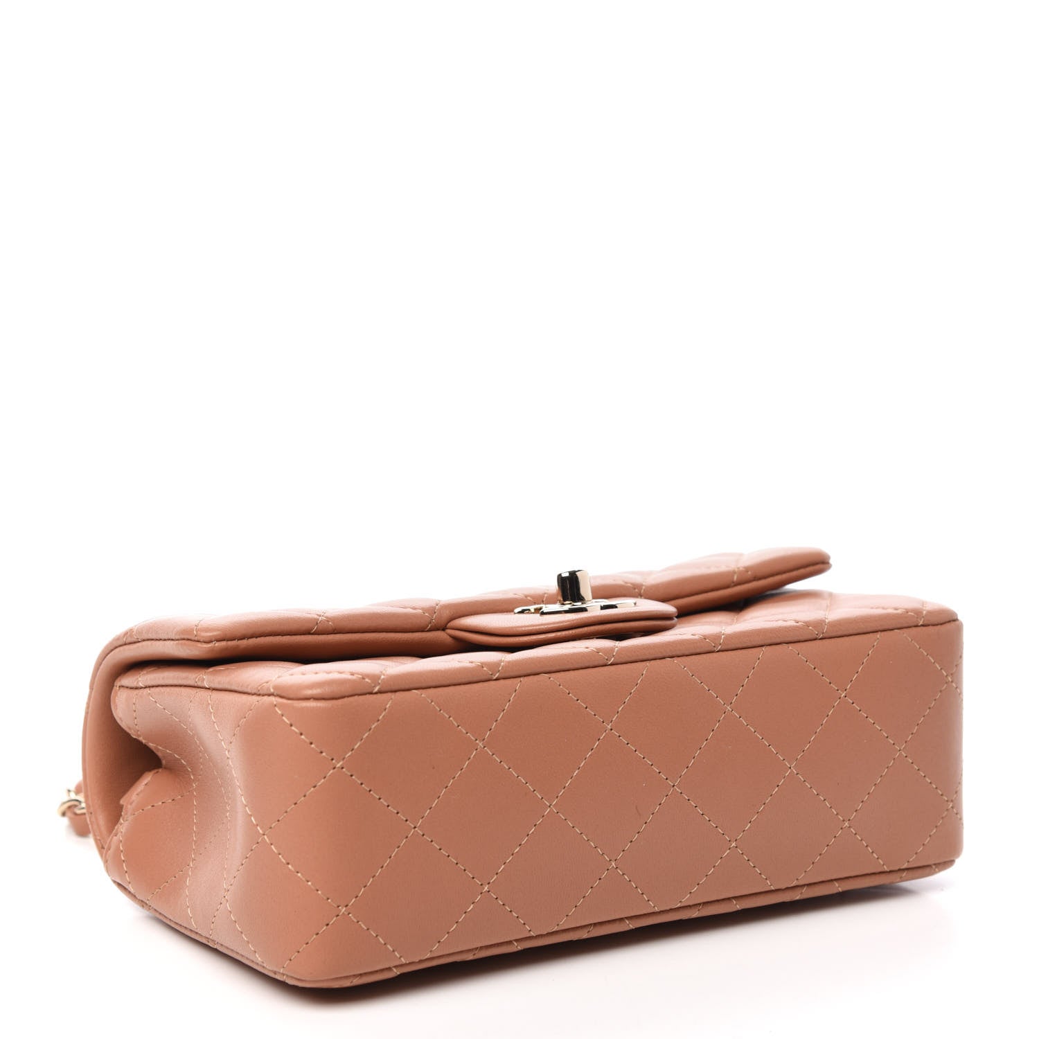 Chanel Lambskin Quilted Mini Rectangular Flap Brown 4 of 11