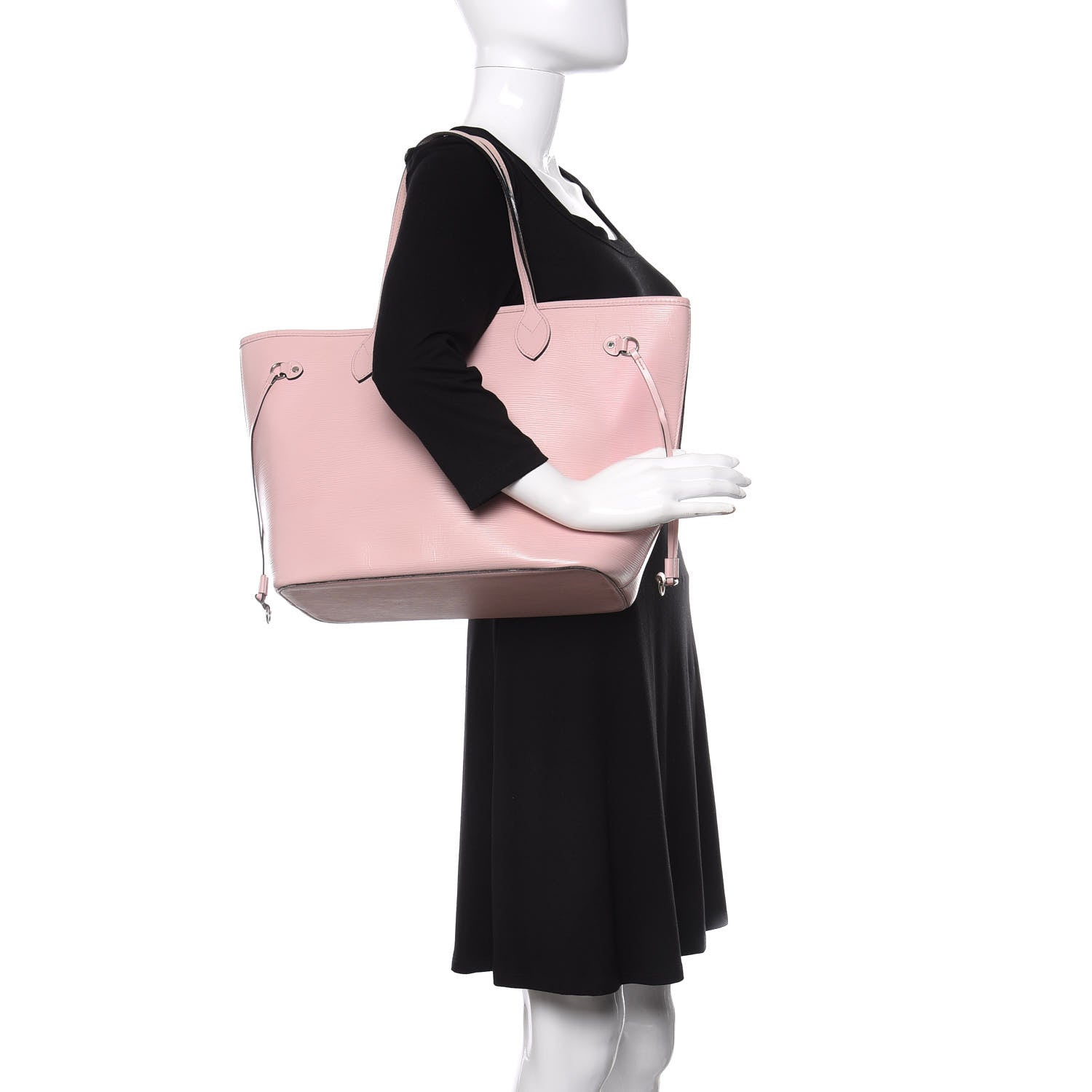 Louis Vuitton Epi Neverfull MM Rose Ballerine 2 of 9