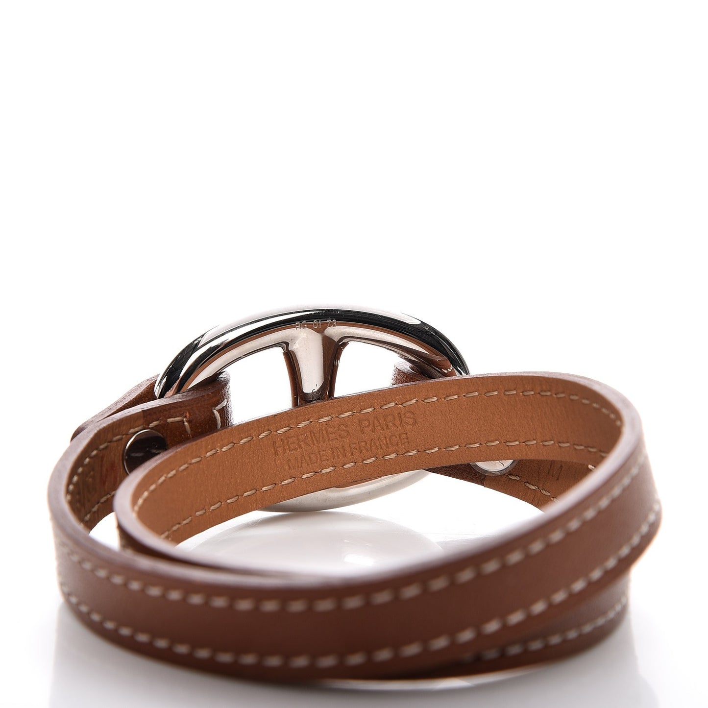 Natural Tadelakt Granville Double Tour Bracelet M Fauve