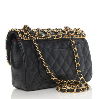 Chanel Lambskin Timeless Classic Chained Double Flap Black 2 of 11