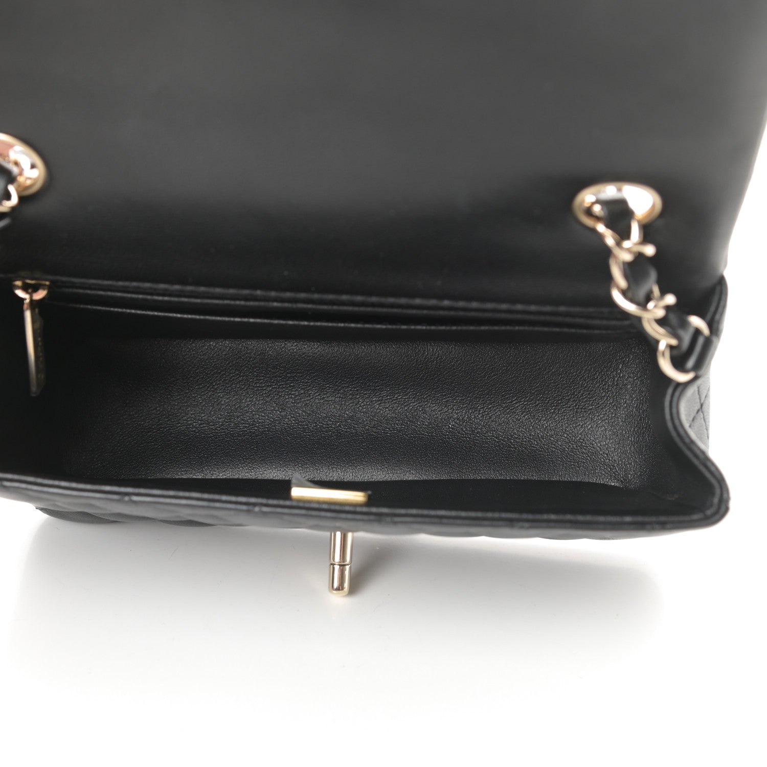 Chanel Lambskin Quilted Mini Rectangular Flap Black 6 of 12