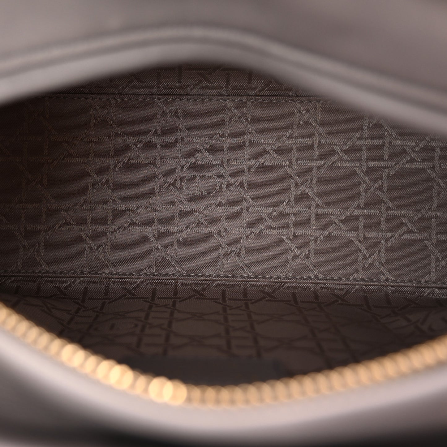 Lambskin Cannage Medium Lady Dior Grey