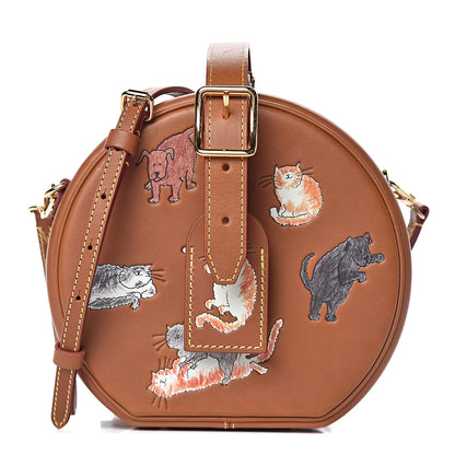 Louis Vuitton Calfskin Catogram Petite Boite Chapeau Tan 1 of 11