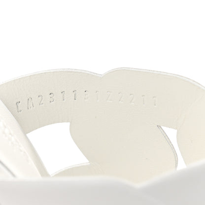 Hermes Nappa Gaby 60 Sandal 37.5 White 9 of 10