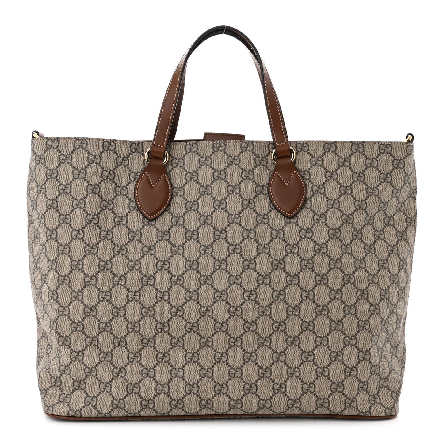 Soft GG Supreme Monogram Medium Crossbody Tote Beige Cuir
