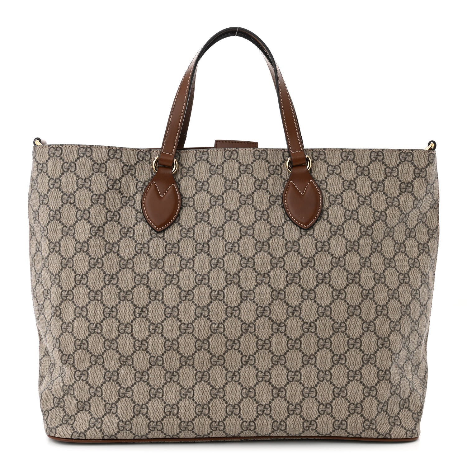 Gucci Soft GG Supreme Monogram Medium Crossbody Tote Beige Cuir 1 of 10