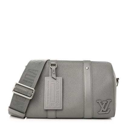 Louis Vuitton Grained Calfskin Aerogram City Keepall Gris 1 of 11