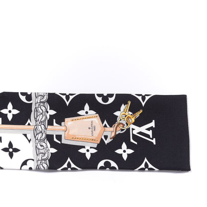 Louis Vuitton Silk Monogram Confidential Bandeau Black 3 of 3