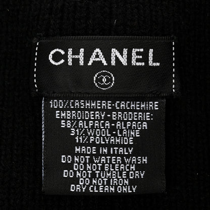 Chanel Cashmere CC Headband Black 3 of 4