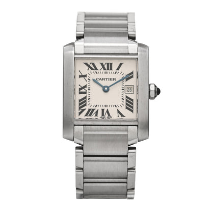 Cartier Stainless Steel 25mm Tank Francaise Quartz Watch 1 of 5