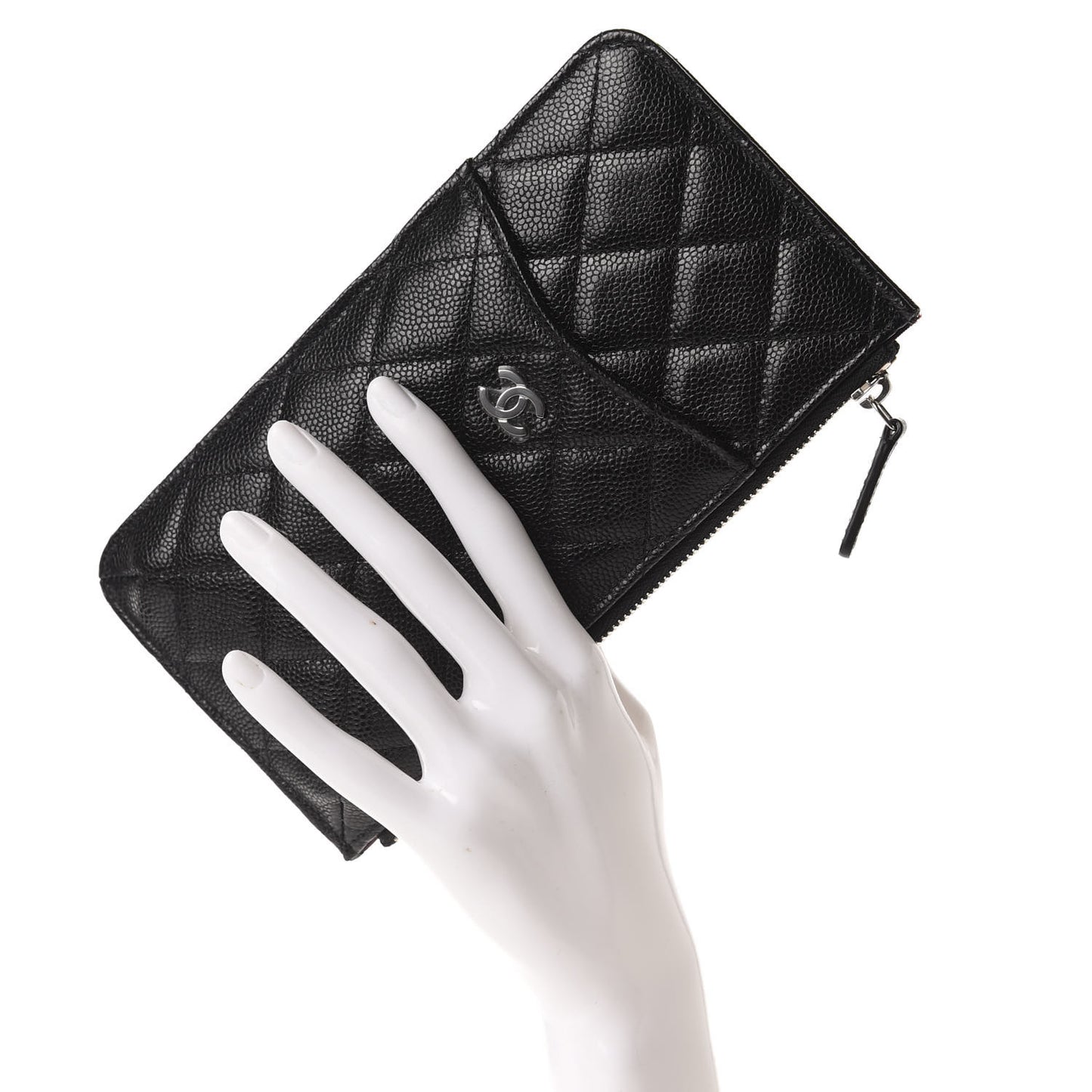 Caviar Quilted Classic iPhone Pouch Black