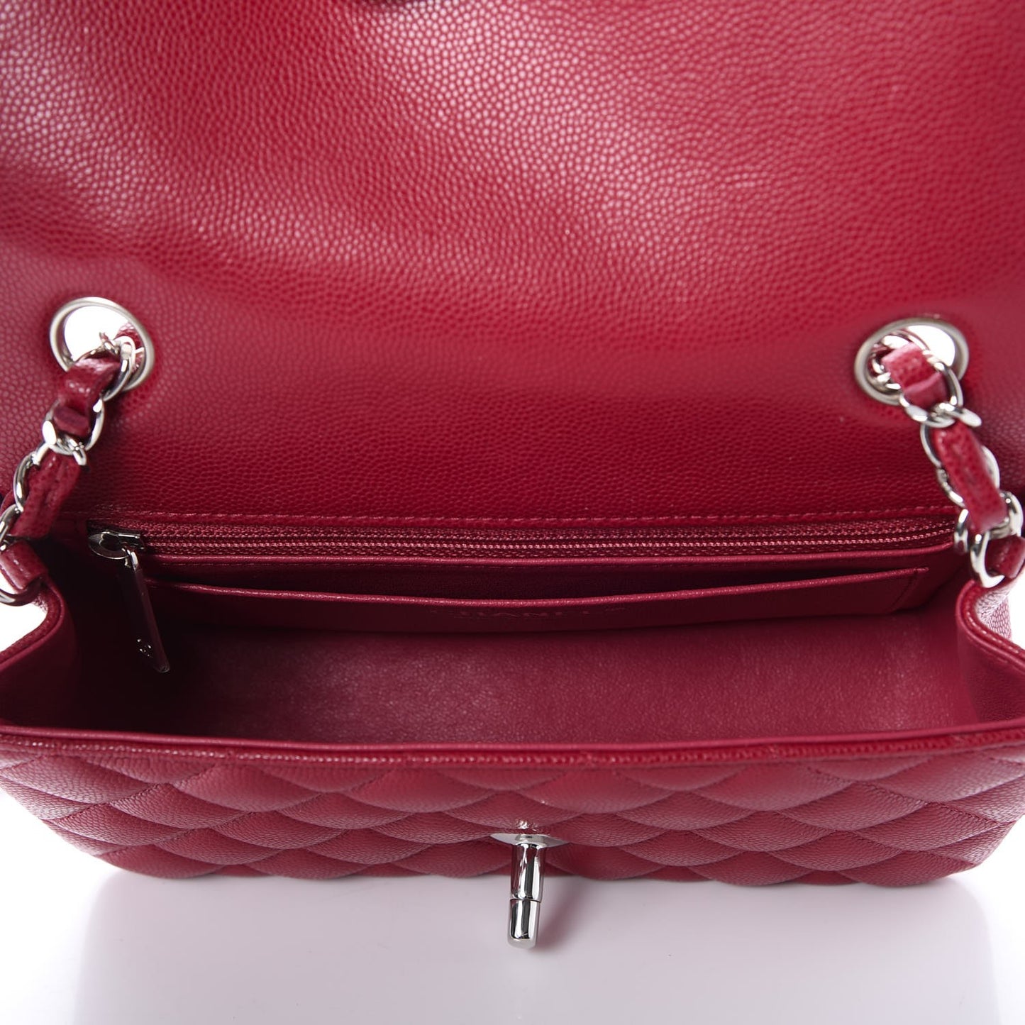 Caviar Quilted Mini Rectangular Flap Pink